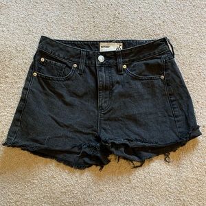 Black jeans shorts